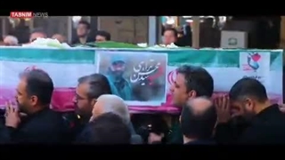 تشییع شهید سید محسن تراهی پاپکیاده در لنگرود - شهید جنگ رمضان