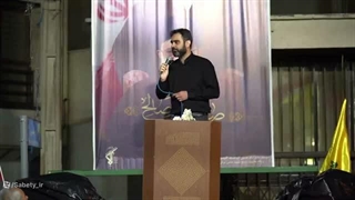 14050124: سخنرانی پرشور امیرحسین ثابتی در روز چهل و پنجم جنگ در شهرک وردآورد