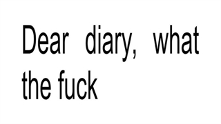 Dear diary wtf