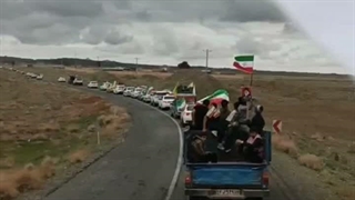 رژه خودرویی روستای عزیزآباد شهرستان ششتمد استان خراسان رضوی