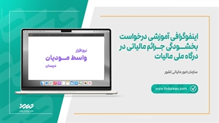 اینفوگرافی آموزشی درخواست بخشودگی جرائم مالیاتی در درگاه ملی مالیات