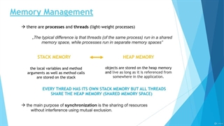 9. Memory management of threads