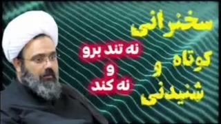 نه تند و نه کند ... سخنرانی کوتاه و شنیدنی حجت الاسلام دانشمند