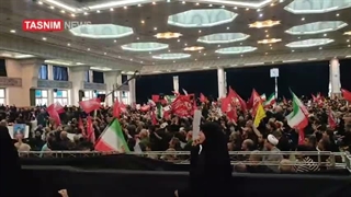 شعار "مرگ بر آمریکا مرگ بر اسرائیل" در مصلی تهران
