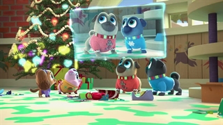 S05E17-Wrap Party Pups Fixing Santas Sleigh