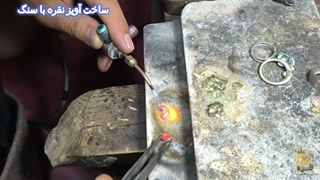 ساخت آویز پلاک نقره با سنگ