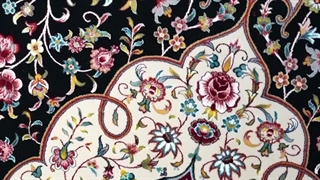 فرش 700 شانه تراکم 2550 کد E80102 کلاسیک سرمه ای فرش متحد آسیا - اقساط تا سال 1410