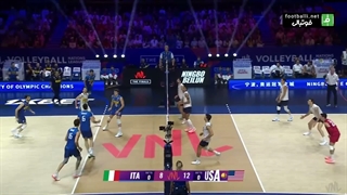 خلاصه بازی والیبال آمریکا 3-0 ایتالیا (1/4 نهایی لیگ ملتهای والیبال 2026)
