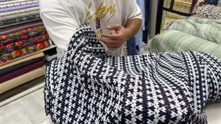 پارچه بهاره و تابستانه میسونی طرح خاص رنگ سرمه ای سفید